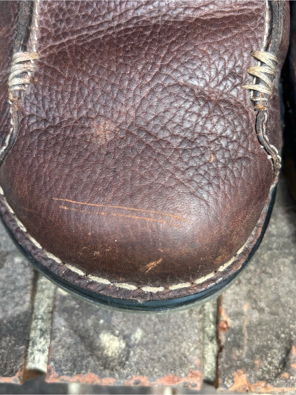 EUC Dr Martens Pebbled Leather Slip-on Loafers Men's Size 13 M Brown Style 11233 - Picture 3 of 14